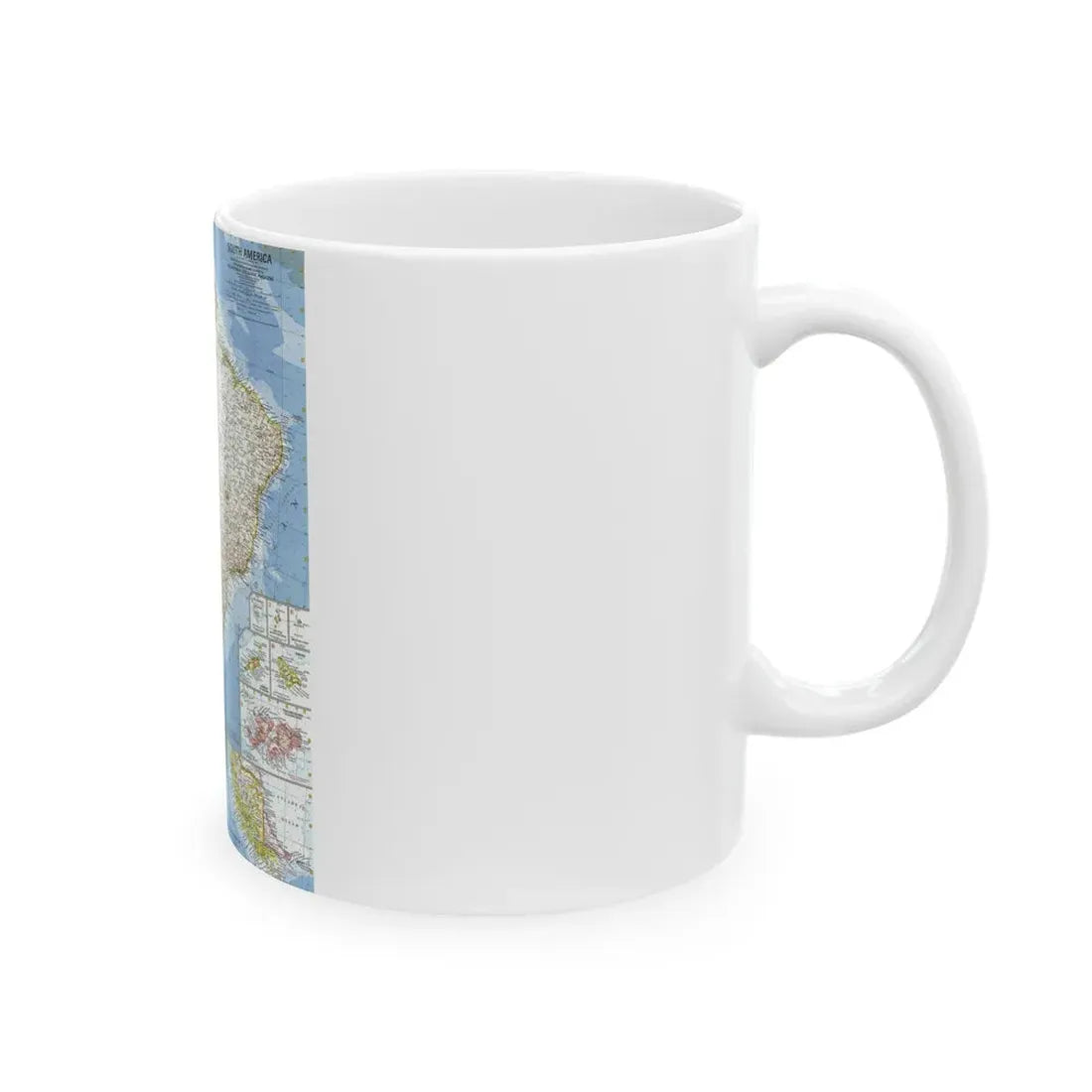 South America (1960) (Map) White Coffee Mug - Go Mug Yourself