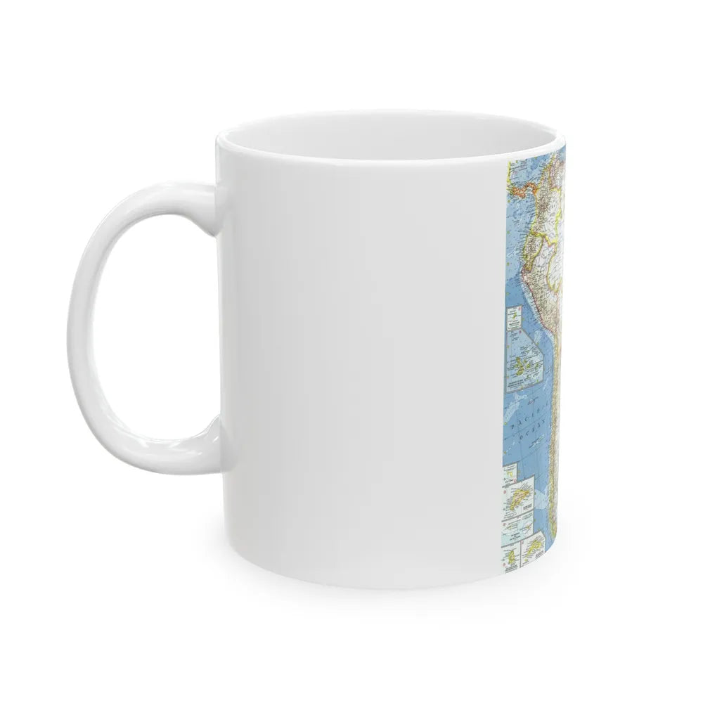 South America (1960) (Map) White Coffee Mug-Go Mug Yourself