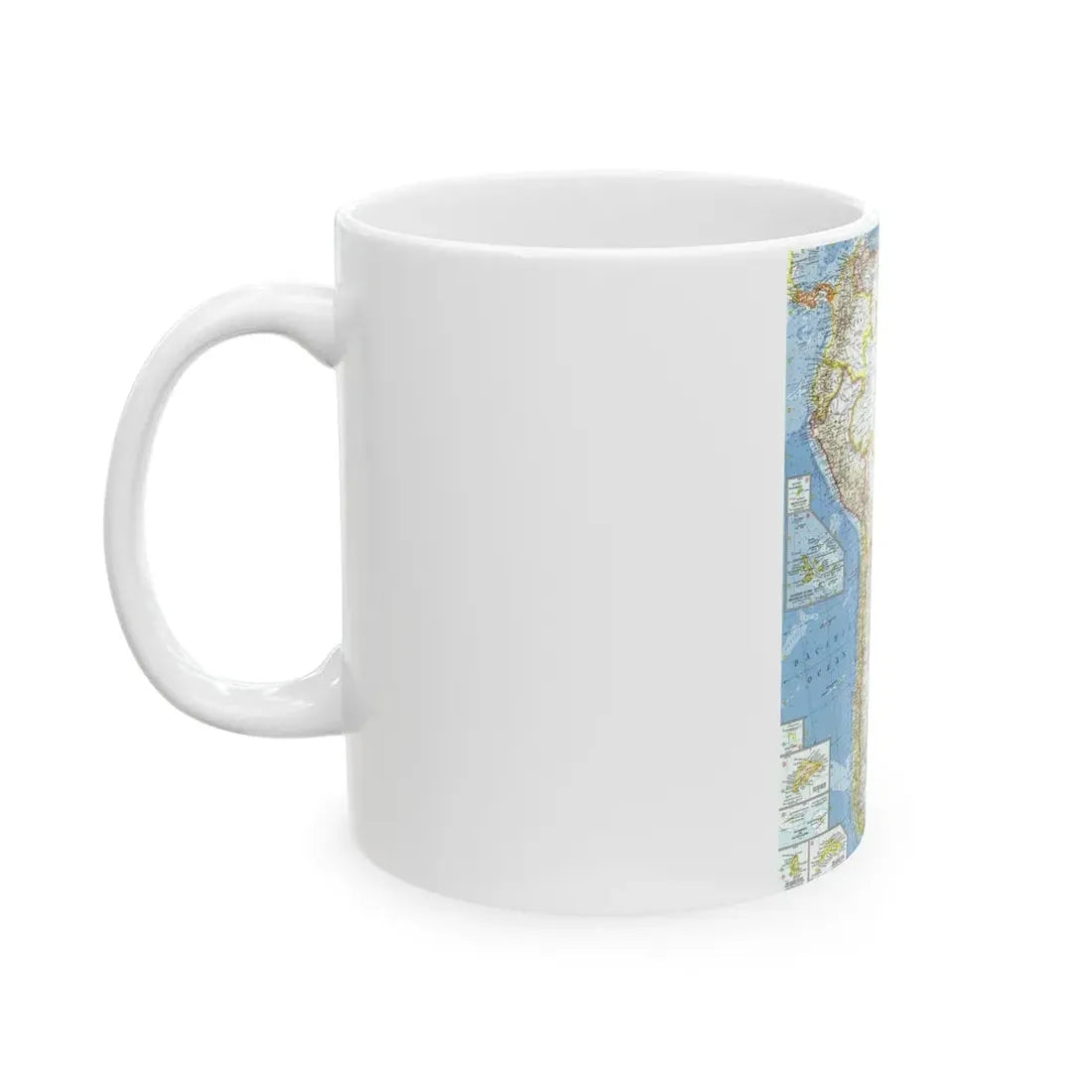 South America (1960) (Map) White Coffee Mug - Go Mug Yourself