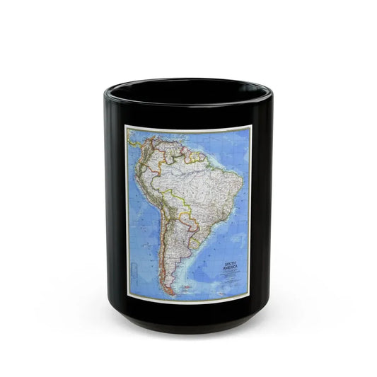 South America (1972) (Map) Black Coffee Mug 15oz - Go Mug Yourself