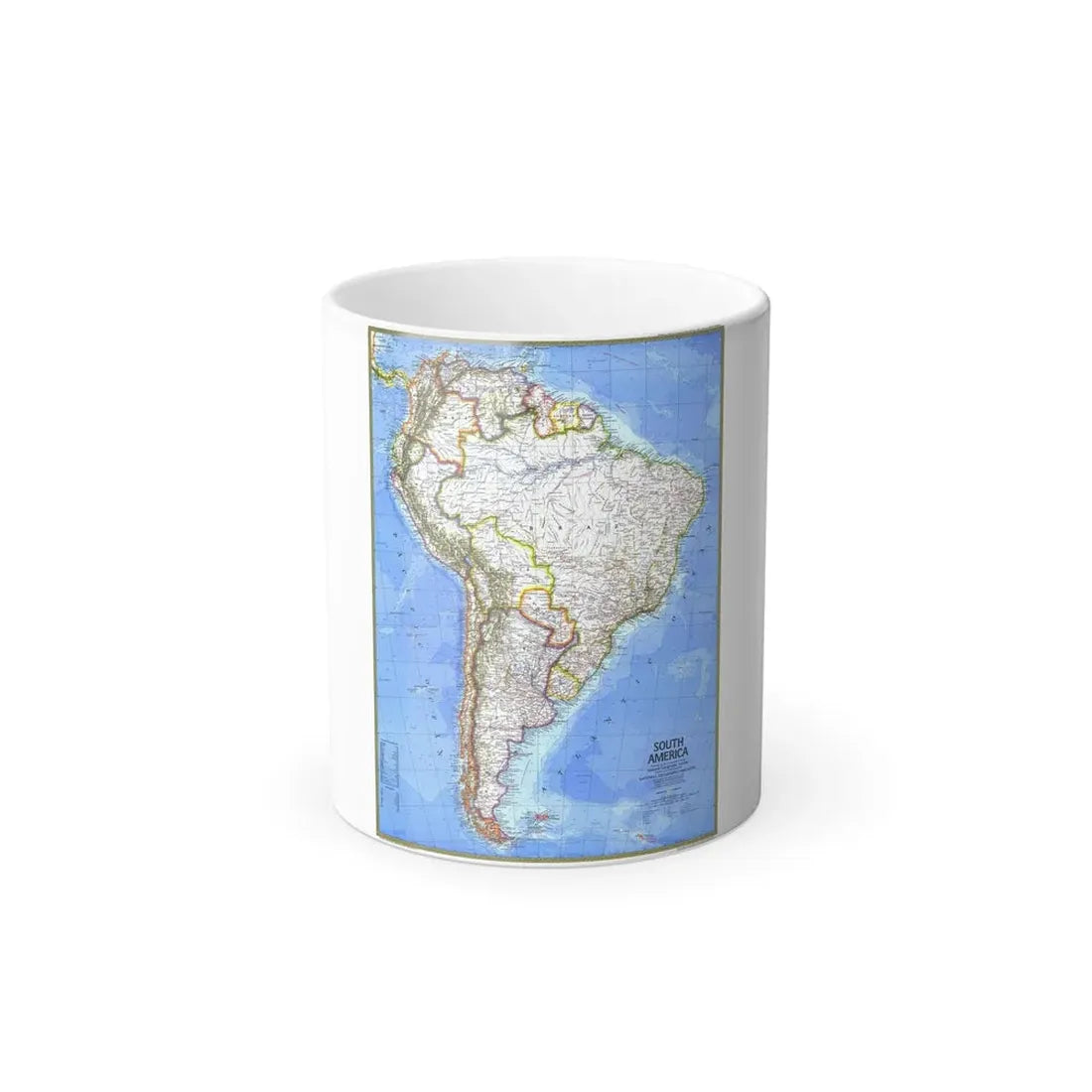 South America (1972) (Map) Color Changing Mug 11oz Default Title 11oz - Go Mug Yourself