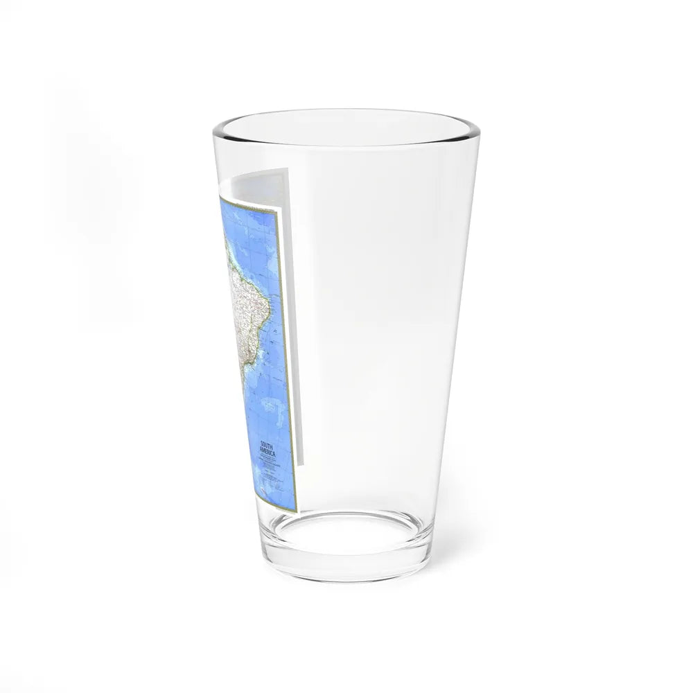 South America (1972) (Map) Pint Glass 16oz-Go Mug Yourself