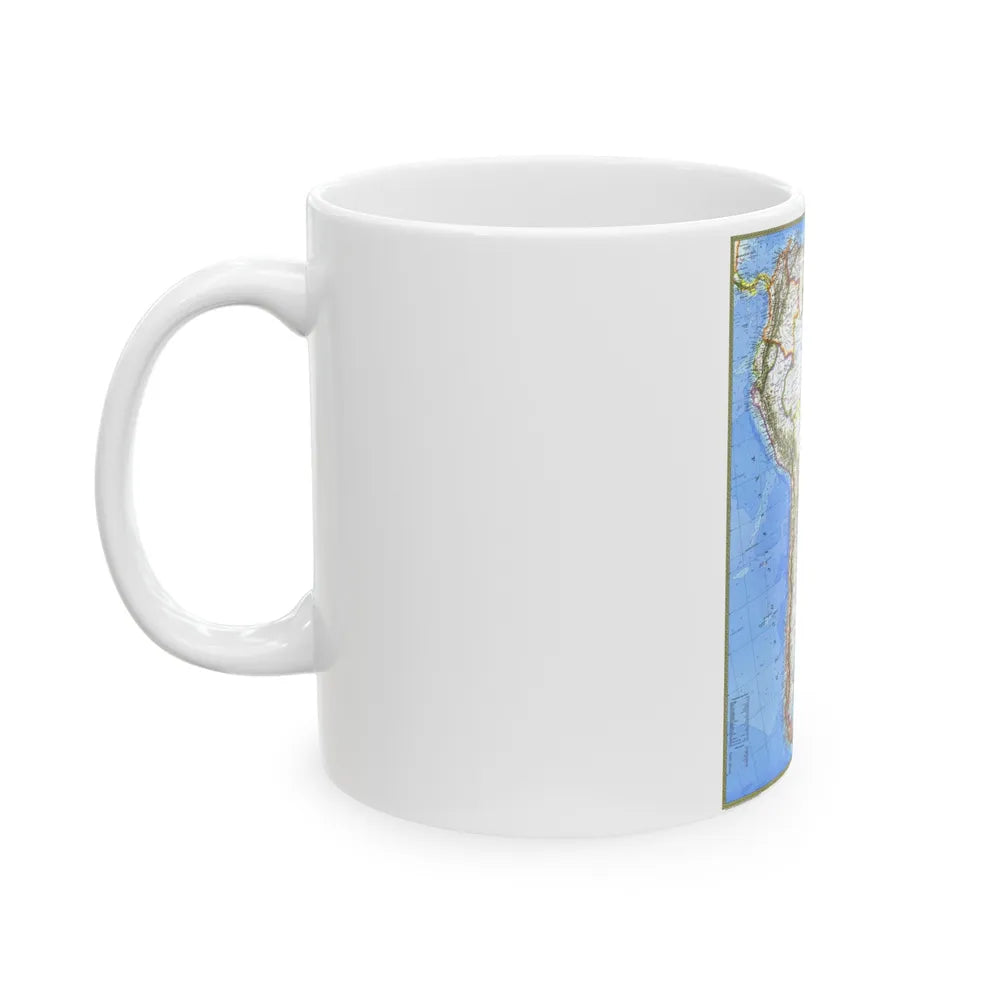 South America (1972) (Map) White Coffee Mug-Go Mug Yourself