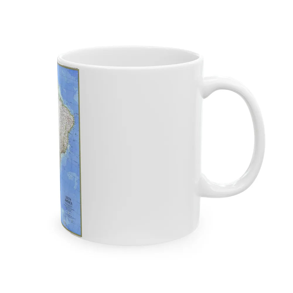 South America (1972) (Map) White Coffee Mug-Go Mug Yourself