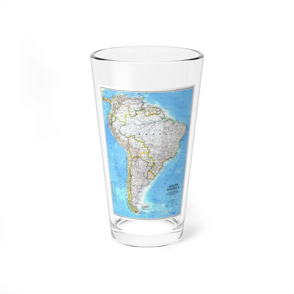 South America (1992) (Map) Pint Glass 16oz-16oz-Go Mug Yourself