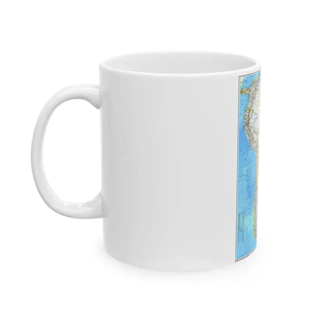 South America (1992) (Map) White Coffee Mug - Go Mug Yourself