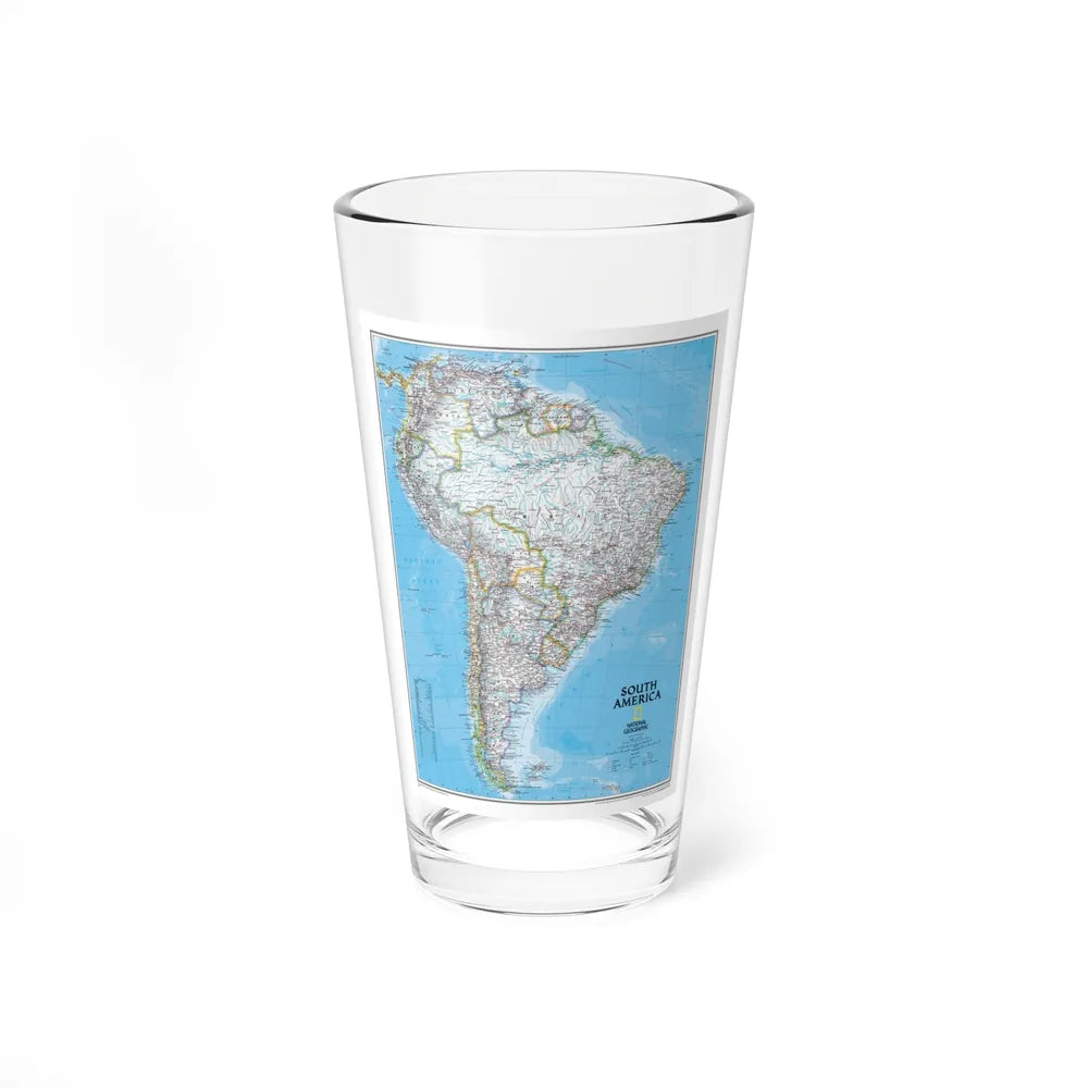 South America (2007) (Map) Pint Glass 16oz-16oz-Go Mug Yourself