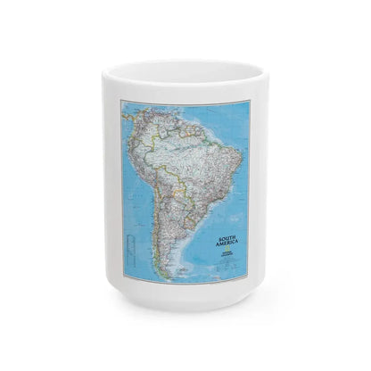 South America (2007) (Map) White Coffee Mug 15oz - Go Mug Yourself