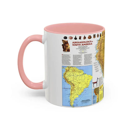 South America - Archaeology (1982) (Map) Accent Coffee Mug - Go Mug Yourself