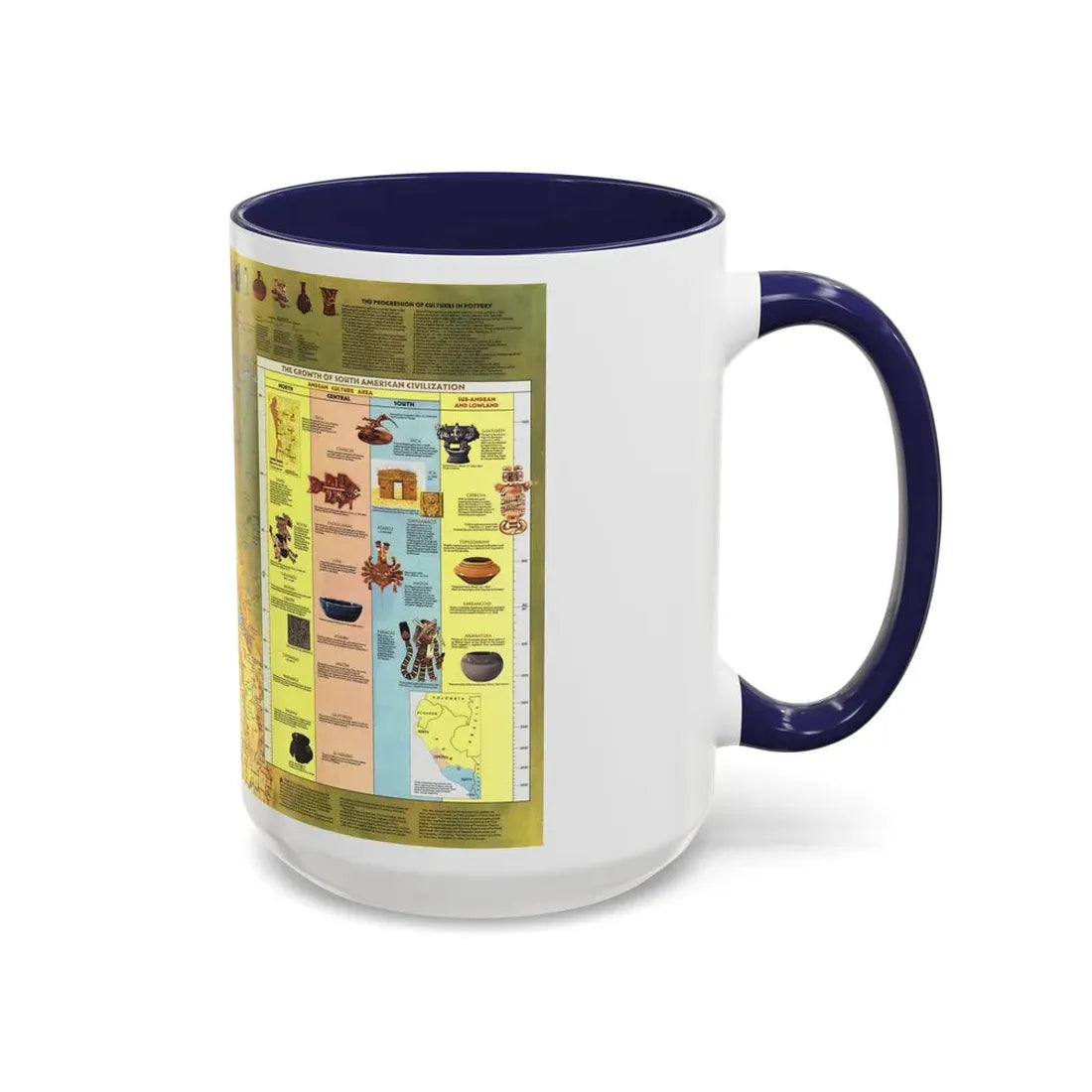 South America - Archaeology (1982) (Map) Accent Coffee Mug - Go Mug Yourself