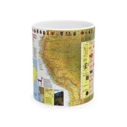 South America - Archaeology (1982) (Map) White Coffee Mug 11oz - Go Mug Yourself