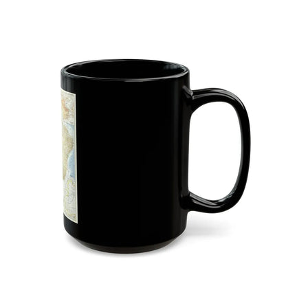 South America - Eastern (1955) (Map) Black Coffee Mug-Go Mug Yourself