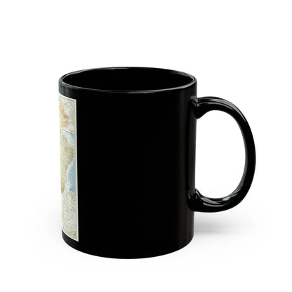 South America - Eastern (1955) (Map) Black Coffee Mug-Go Mug Yourself