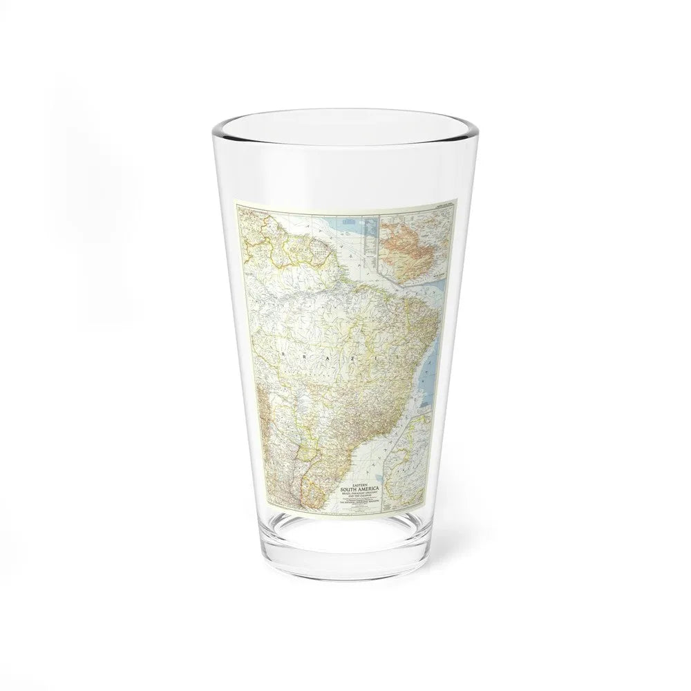 South America - Eastern (1955) (Map) Pint Glass 16oz-16oz-Go Mug Yourself