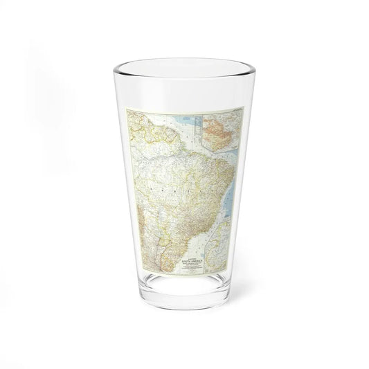 South America - Eastern (1955) (Map) Pint Glass 16oz-16oz-Go Mug Yourself