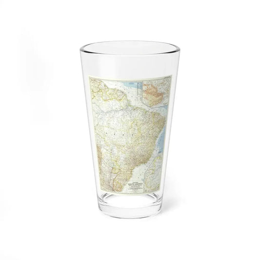 South America - Eastern (1955) (Map) Pint Glass 16oz 16oz - Go Mug Yourself