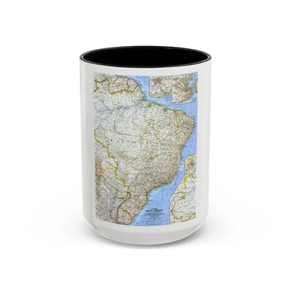 South America - Eastern (1962) (Map) Accent Coffee Mug 15oz Black - Go Mug Yourself