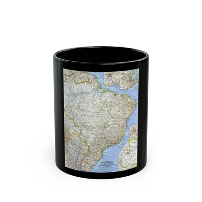 South America - Eastern (1962) (Map) Black Coffee Mug 11oz - Go Mug Yourself