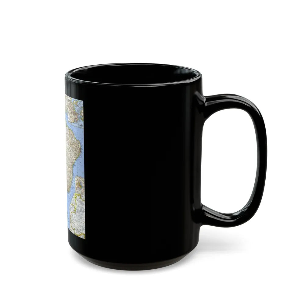 South America - Eastern (1962) (Map) Black Coffee Mug-Go Mug Yourself