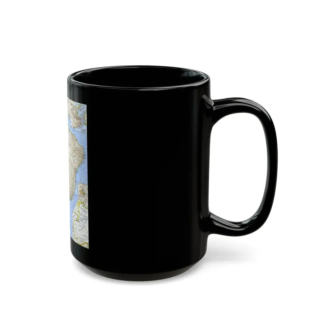 South America - Eastern (1962) (Map) Black Coffee Mug - Go Mug Yourself