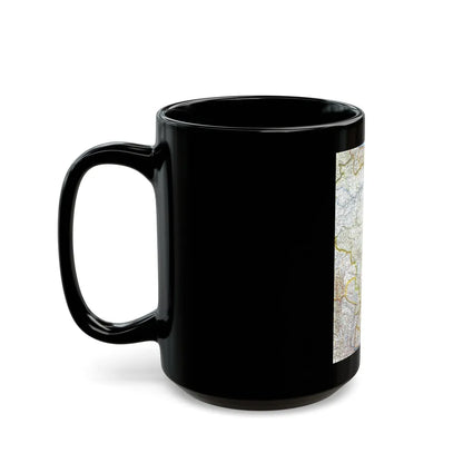 South America - Eastern (1962) (Map) Black Coffee Mug-Go Mug Yourself