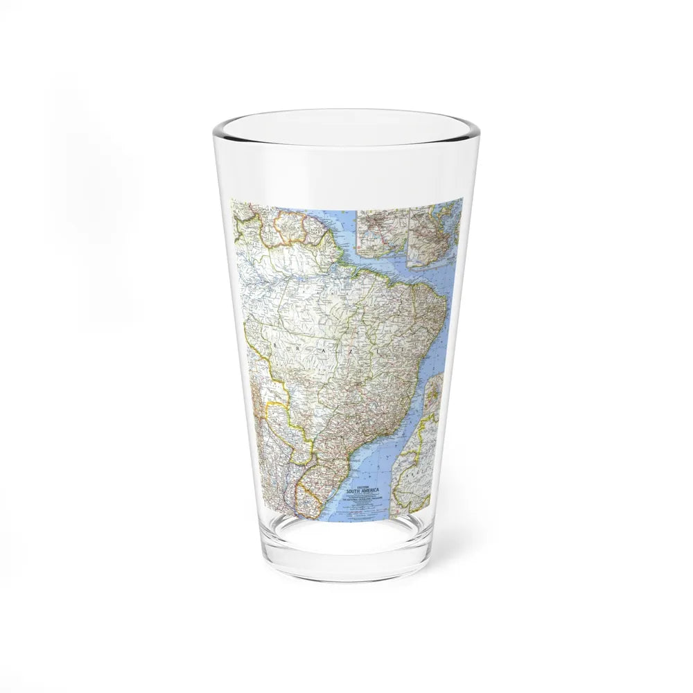 South America - Eastern (1962) (Map) Pint Glass 16oz-16oz-Go Mug Yourself