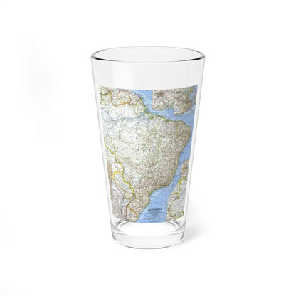 South America - Eastern (1962) (Map) Pint Glass 16oz-16oz-Go Mug Yourself