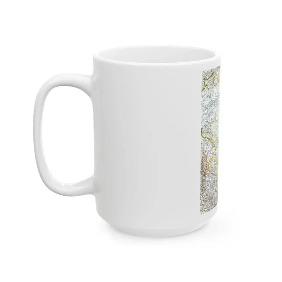 South America - Eastern (1962) (Map) White Coffee Mug - Go Mug Yourself