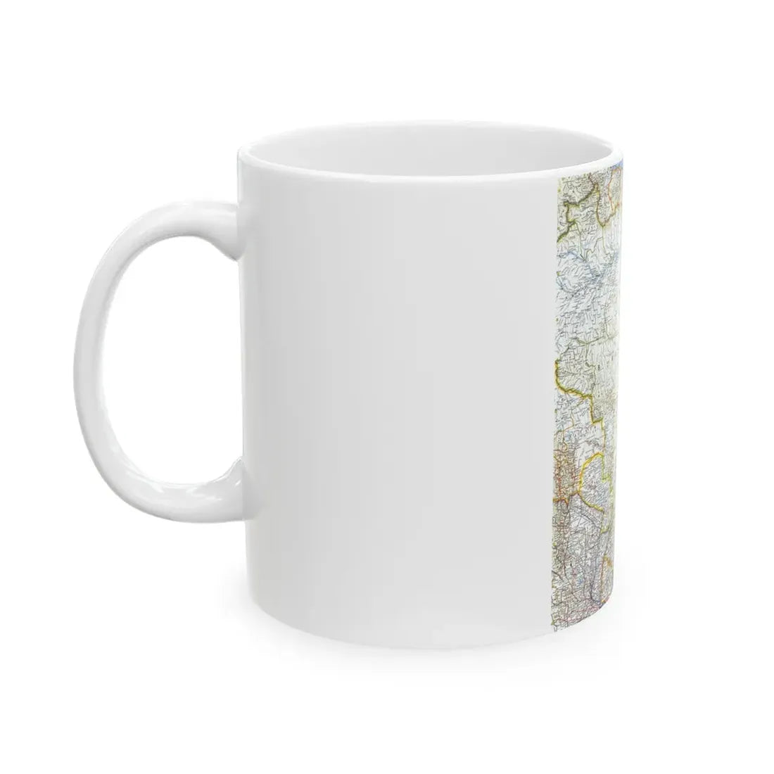 South America - Eastern (1962) (Map) White Coffee Mug - Go Mug Yourself