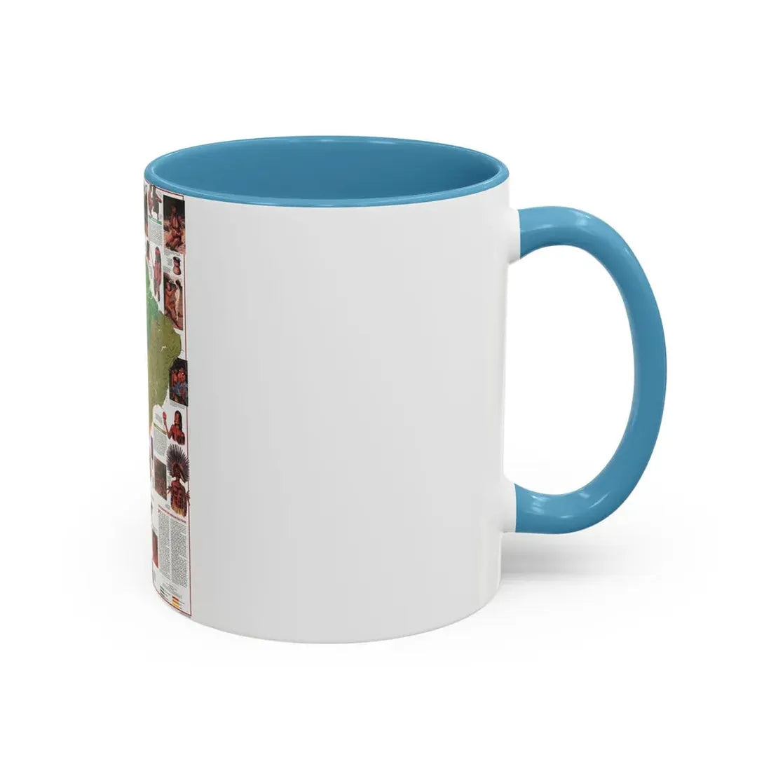 South America - Indians of (1982) (Map) Accent Coffee Mug - Go Mug Yourself