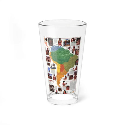 South America - Indians of (1982) (Map) Pint Glass 16oz 16oz - Go Mug Yourself