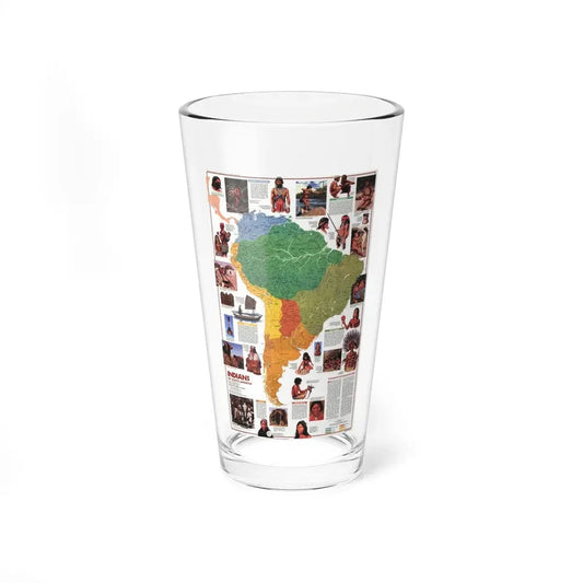 South America - Indians of (1982) (Map) Pint Glass 16oz 16oz - Go Mug Yourself