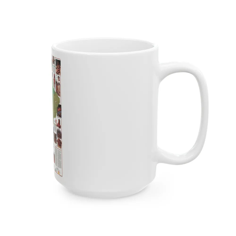 South America - Indians of (1982) (Map) White Coffee Mug-Go Mug Yourself