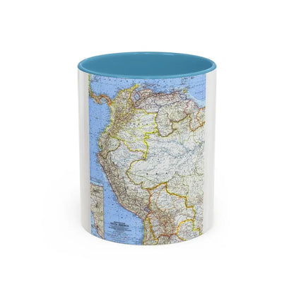 South America - Northwestern (1964) (Map) Accent Coffee Mug 11oz Light Blue - Go Mug Yourself
