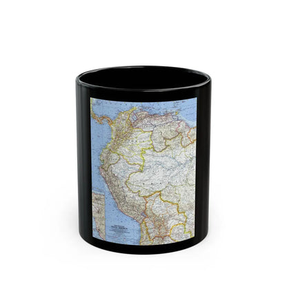 South America - Northwestern (1964) (Map) Black Coffee Mug-11oz-Go Mug Yourself