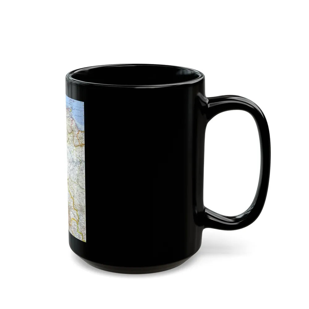 South America - Northwestern (1964) (Map) Black Coffee Mug-Go Mug Yourself