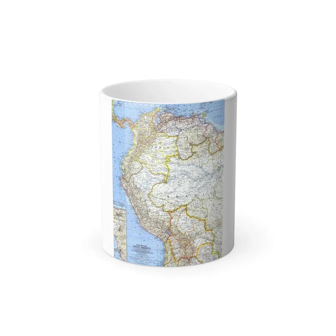 South America - Northwestern (1964) (Map) Color Changing Mug 11oz Default Title 11oz - Go Mug Yourself