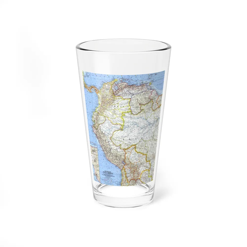 South America - Northwestern (1964) (Map) Pint Glass 16oz-16oz-Go Mug Yourself