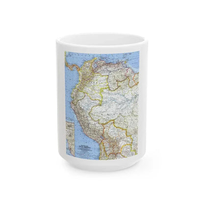 South America - Northwestern (1964) (Map) White Coffee Mug 15oz - Go Mug Yourself