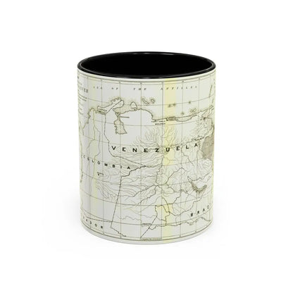 South America - Orinoco River (1896 (Map) Accent Coffee Mug 11oz Black - Go Mug Yourself
