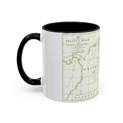 South America - Orinoco River (1896 (Map) Accent Coffee Mug - Go Mug Yourself