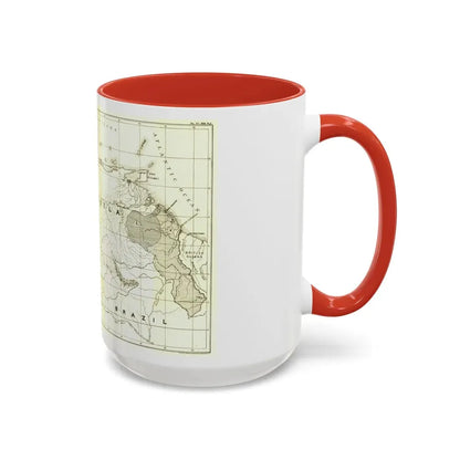 South America - Orinoco River (1896 (Map) Accent Coffee Mug - Go Mug Yourself