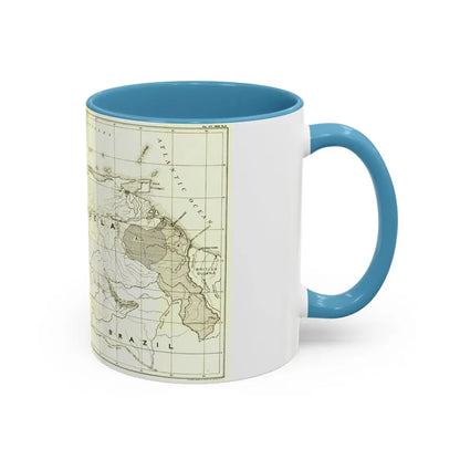 South America - Orinoco River (1896 (Map) Accent Coffee Mug - Go Mug Yourself