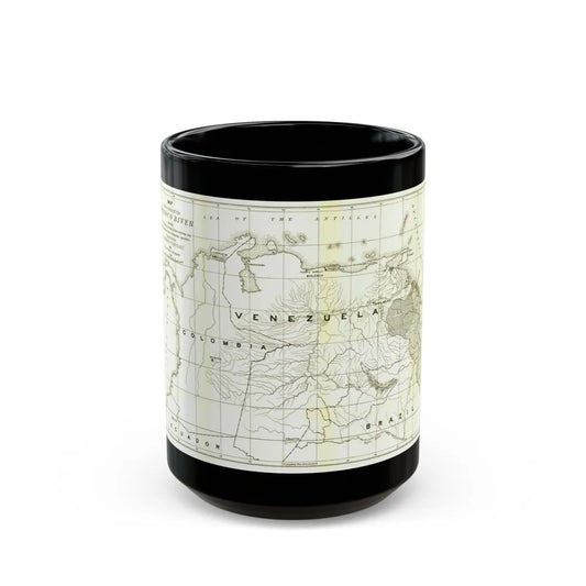 South America - Orinoco River (1896 (Map) Black Coffee Mug-15oz-Go Mug Yourself