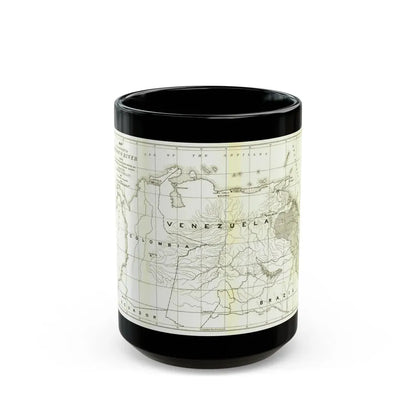 South America - Orinoco River (1896 (Map) Black Coffee Mug 15oz - Go Mug Yourself