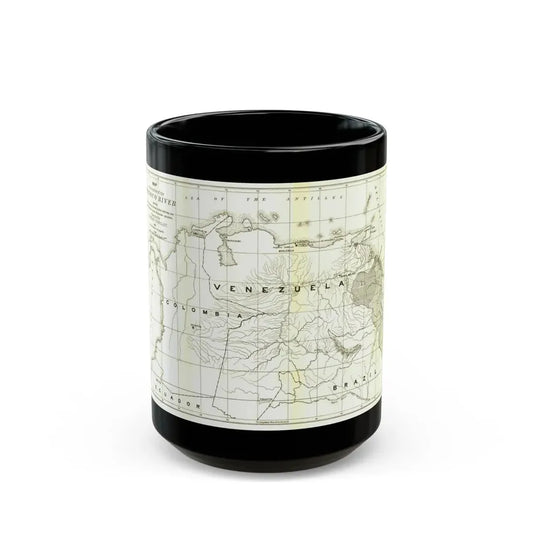 South America - Orinoco River (1896 (Map) Black Coffee Mug 15oz - Go Mug Yourself