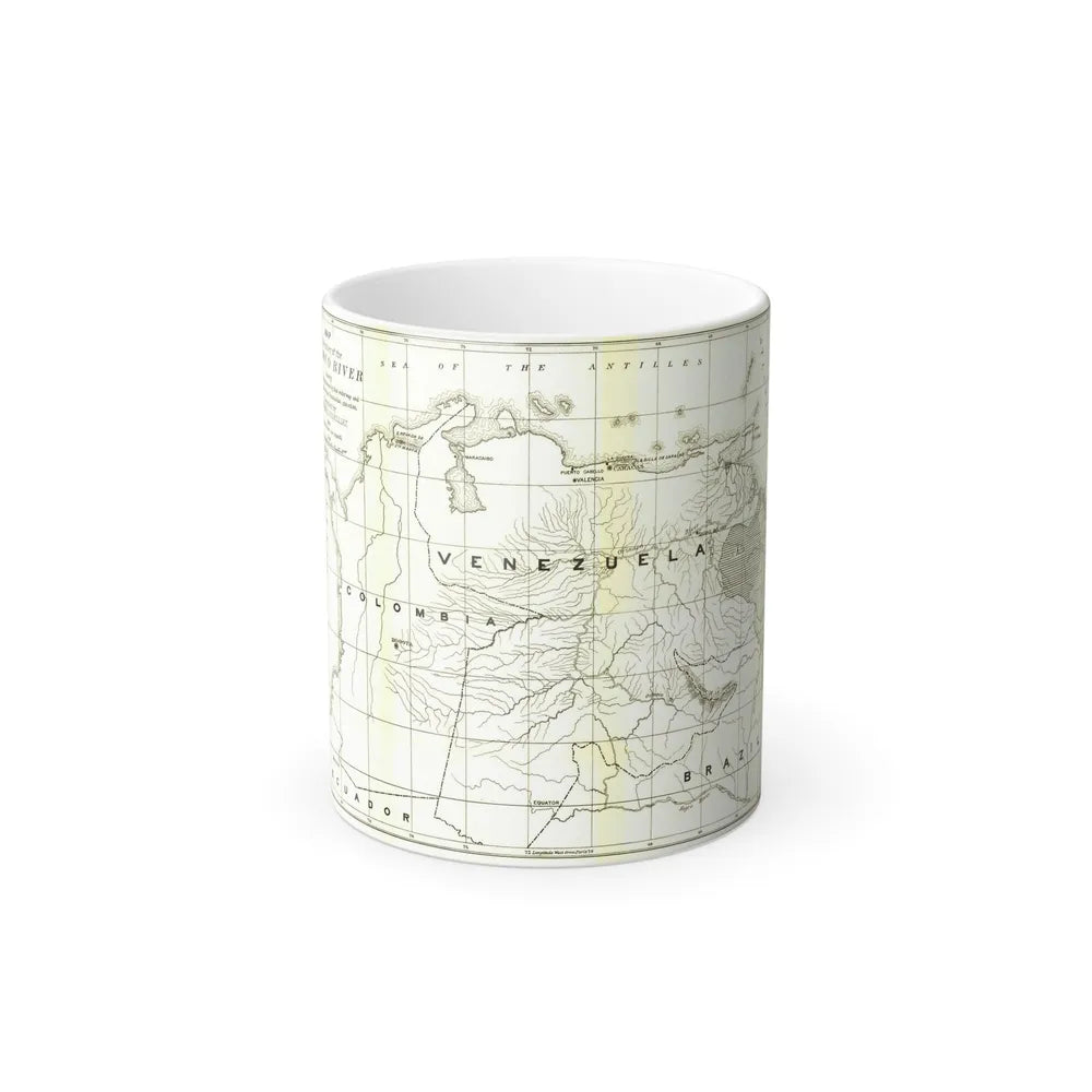 South America - Orinoco River (1896 (Map) Color Changing Mug 11oz-Go Mug Yourself