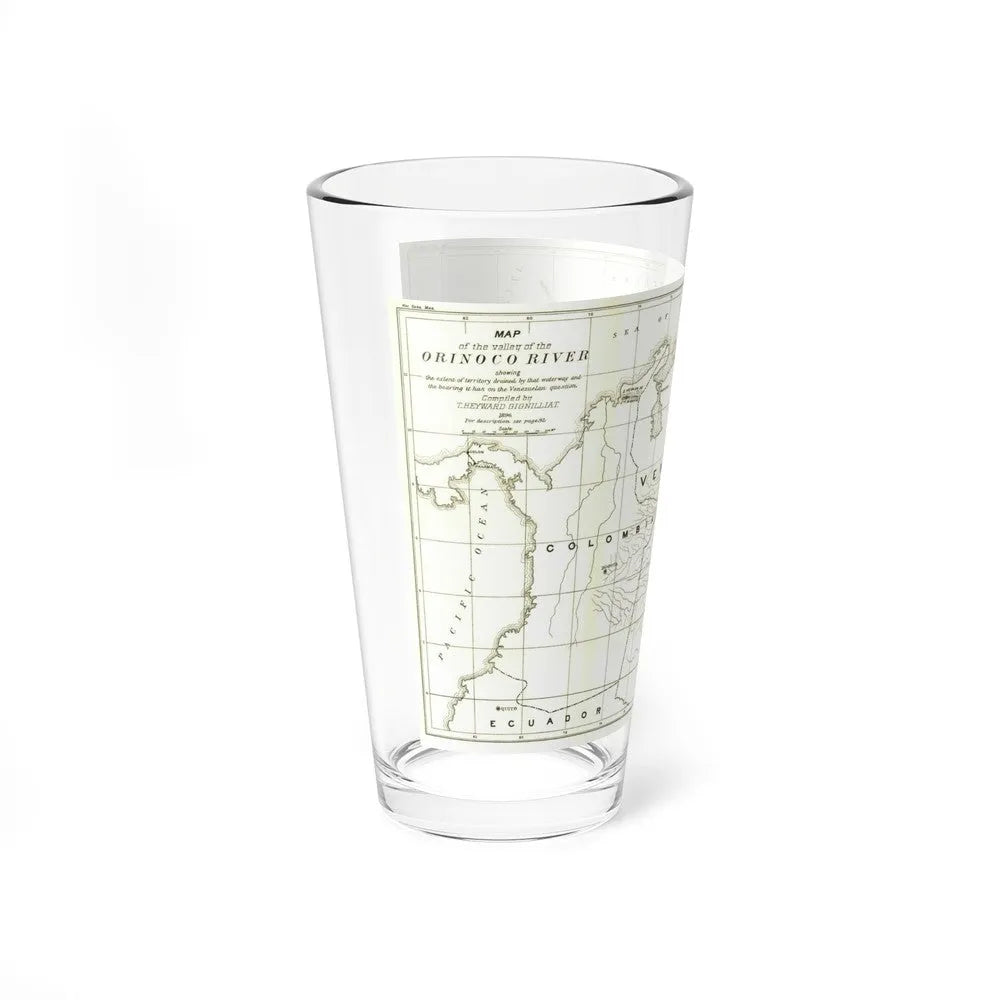 South America - Orinoco River (1896 (Map) Pint Glass 16oz-Go Mug Yourself