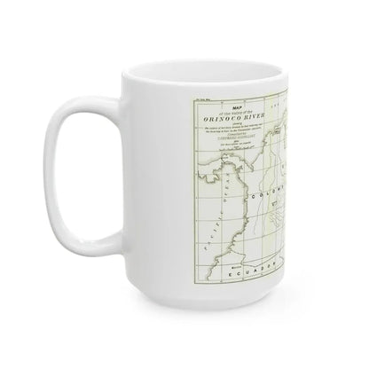 South America - Orinoco River (1896 (Map) White Coffee Mug - Go Mug Yourself
