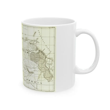 South America - Orinoco River (1896 (Map) White Coffee Mug-Go Mug Yourself